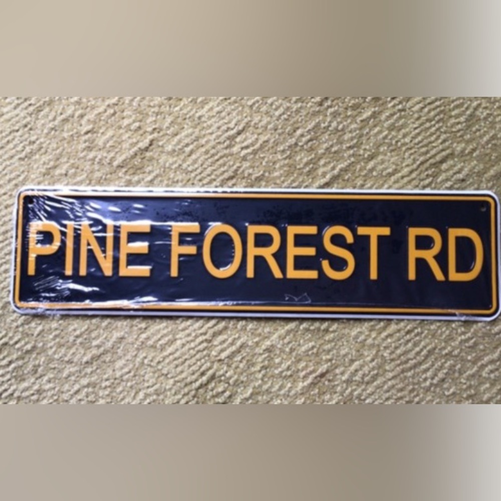 Pine Forest Camp road sign